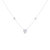 Raindrop Diamond Necklace In Sterling Silver