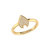 Raindrop Diamond Ring In 14K Yellow Gold Vermeil On Sterling Silver - Yellow Gold