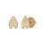 Raindrop Diamond Stud Earrings in 14K Yellow Gold Vermeil on Sterling Silver - Gold