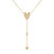 Raindrop Drip Diamond Y Necklace in 14K Yellow Gold Vermeil on Sterling Silver - Gold