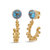 Rise & Shine Turquoise & Diamond Sun Earrings In 14K Yellow Gold Plated Sterling Silver - Yellow Gold