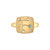Sagittarius Archer Blue Topaz & Diamond Constellation Signet Ring In 14K Yellow Gold Vermeil On Sterling Silver
