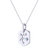 Sagittarius Archer Blue Topaz & Diamond Constellation Tag Pendant Necklace In Sterling Silver