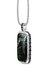 Seraphinite Stone Tag in Black Rhodium Plated Sterling Silver