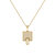 Sidewalk Square Diamond Pendant In 14K Yellow Gold Vermeil On Sterling Silver - Yellow Gold