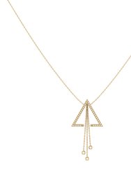 Skyline Triangle Bolo Adjustable Diamond Lariat Necklace in 14K Yellow Gold Vermeil on Sterling Silver