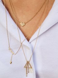 Skyline Triangle Bolo Adjustable Diamond Lariat Necklace in 14K Yellow Gold Vermeil on Sterling Silver