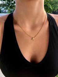 Skyscraper Triangle Diamond Necklace In 14K Yellow Gold Vermeil On Sterling Silver