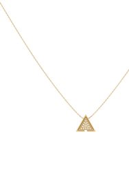Skyscraper Triangle Diamond Necklace In 14K Yellow Gold Vermeil On Sterling Silver