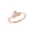 Skyscraper Triangle Diamond Ring in 14K Rose Gold Vermeil on Sterling Silver - Rose Gold