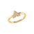 Skyscraper Triangle Diamond Ring in 14K Yellow Gold Vermeil on Sterling Silver - Gold