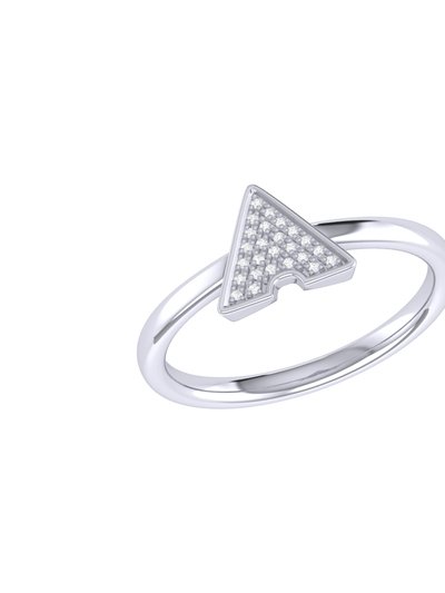 LuvMyJewelry Skyscraper Triangle Diamond Ring In Sterling Silver product