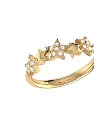 Sparkling Starry Lane Diamond Ring In 14K Yellow Gold Vermeil On Sterling Silver - Yellow Gold