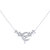 Star Cluster Moon Crescent Diamond Necklace in Sterling Silver - Silver