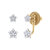 Star Duo Diamond Stud Earrings in 14K Yellow Gold Vermeil on Sterling Silver - Gold