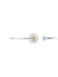 Starburst Adjustable Diamond Two-Tone Cuff In 14K Yellow Gold Vermeil On Sterling Silver