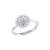 Starburst Diamond Ring In Sterling Silver - Silver