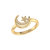 Starkissed Crescent Diamond Ring In 14K Yellow Gold Vermeil On Sterling Silver - Yellow Gold
