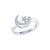 Starkissed Crescent Diamond Ring In Sterling Silver - Silver