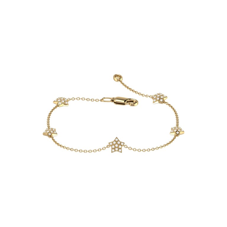 Starkissed Diamond Bracelet In 14K Yellow Gold Vermeil On Sterling Silver - Yellow Gold