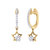 Starkissed Duo Diamond Hoop Earrings In 14K Yellow Gold Vermeil On Sterling Silver - Yellow Gold