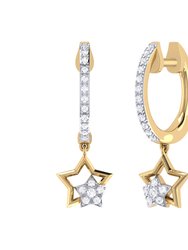 Starkissed Duo Diamond Hoop Earrings In 14K Yellow Gold Vermeil On Sterling Silver - Yellow Gold