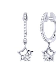 Starkissed Duo Diamond Hoop Earrings In Sterling Silver - Silver