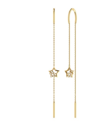 LuvMyJewelry Starkissed Duo Tack-In Diamond Earrings in 14K Yellow Gold Vermeil on Sterling Silver product