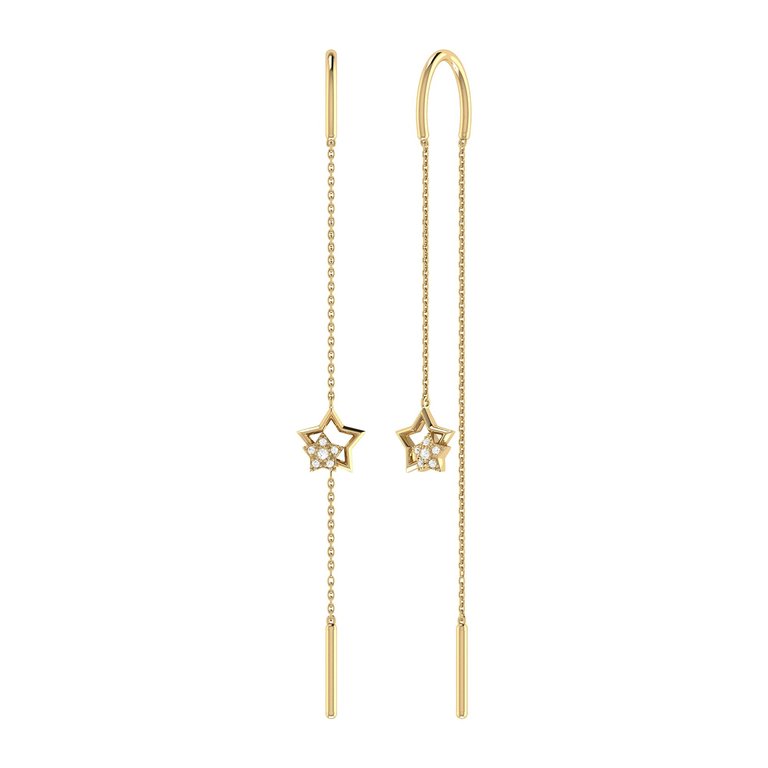 Starkissed Duo Tack-In Diamond Earrings in 14K Yellow Gold Vermeil on Sterling Silver - Gold