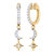 Starlit Crescent Diamond Hoop Earrings In 14K Yellow Gold Vermeil On Sterling Silver - Yellow Gold