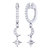 Starlit Crescent Diamond Hoop Earrings in Sterling Silver - Silver