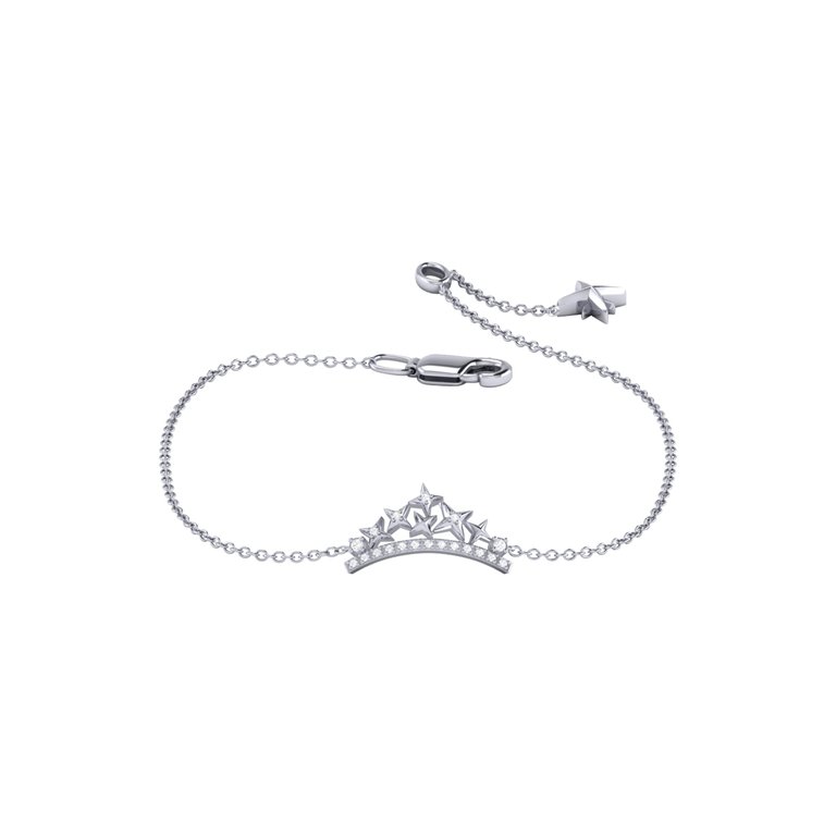 Starry Cascade Diamond Tiara Bracelet In Sterling Silver - Silver