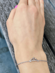 Starry Cascade Diamond Tiara Bracelet In Sterling Silver