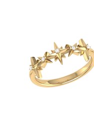 Starry Lane Diamond Ring In 14K Yellow Gold Vermeil On Sterling Silver - Yellow Gold
