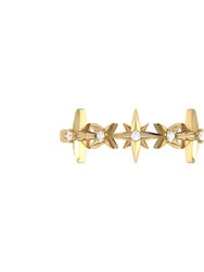 Starry Lane Diamond Ring In 14K Yellow Gold Vermeil On Sterling Silver