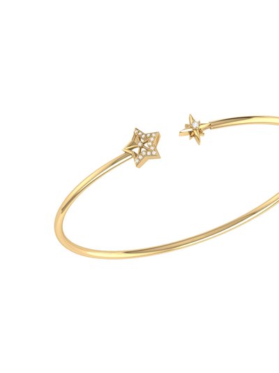 LuvMyJewelry Starry Night Adjustable Diamond Cuff In 14K Yellow Gold Vermeil On Sterling Silver product