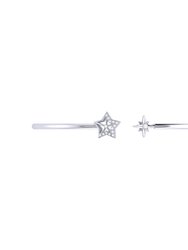 Starry Night Adjustable Diamond Cuff In Sterling Silver