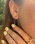 Straight Lace Open Square Street Diamond Earrings in 14K Rose Gold Vermeil on Sterling Silver