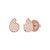 Street Cycle Open Teardrop Diamond Stud Earrings In 14K Rose Gold Vermeil On Sterling Silver - Rose Gold