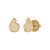 Street Cycle Open Teardrop Diamond Stud Earrings In 14K Yellow Gold Vermeil On Sterling Silver - Yellow Gold