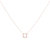 Street Light Diamond Square Necklace In 14K Rose Gold Vermeil On Sterling Silver