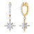 Supernova Diamond Hoop Earrings in 14K Yellow Gold Vermeil on Sterling Silver - Gold