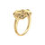 Taurus Bull Emerald & Diamond Constellation Signet Ring In 14K Yellow Gold Vermeil On Sterling Silver