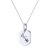 Taurus Bull Emerald & Diamond Constellation Tag Pendant Necklace in Sterling Silver