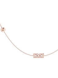 Traffic Light Layered Diamond Necklace in 14K Rose Gold Vermeil on Sterling Silver - Rose Gold