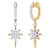 Twinkle Star Diamond Hoop Earrings in 14K Yellow Gold Vermeil on Sterling Silver - Gold