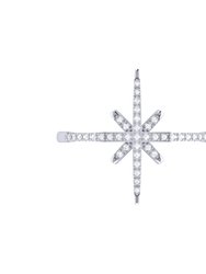 Twinkle Star Diamond Ring in Sterling Silver