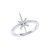 Twinkle Star Diamond Ring in Sterling Silver - Silver