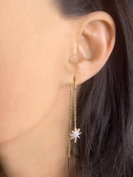 Twinkle Star Tack-In Diamond Earrings in 14K Yellow Gold Vermeil on Sterling Silver