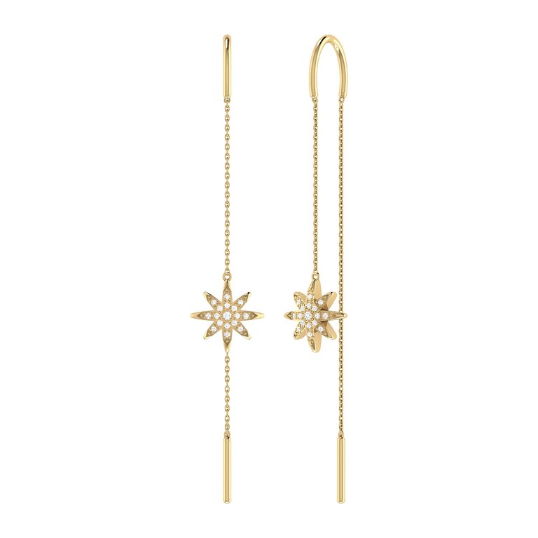 Twinkle Star Tack-In Diamond Earrings in 14K Yellow Gold Vermeil on Sterling Silver - Gold